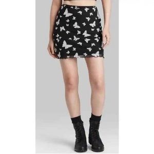 18. Wild Fable Butterfly Mini skirt In Black